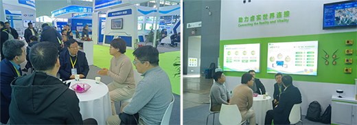 河北工程大學副校長何立新蒞臨展臺參觀交流